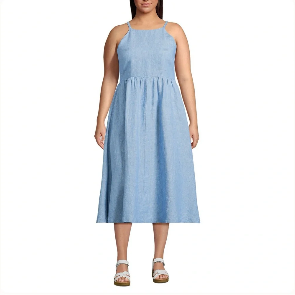 Lands’ End denim maxi dress size 1X - Picture 2 of 10